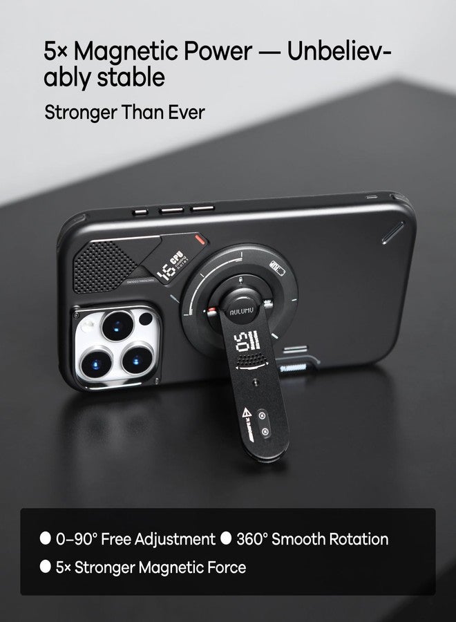 Aulumu حامل Aulumu G05 Air لتقنية MagSafe Grip | قابل لتعديل زاوية الدوران | مصنوع من سبائك الألومنيوم، خفيف الوزن للغاية ونحيف للغاية | مزود بأداة لفتح العلبة - أسود - Image 3