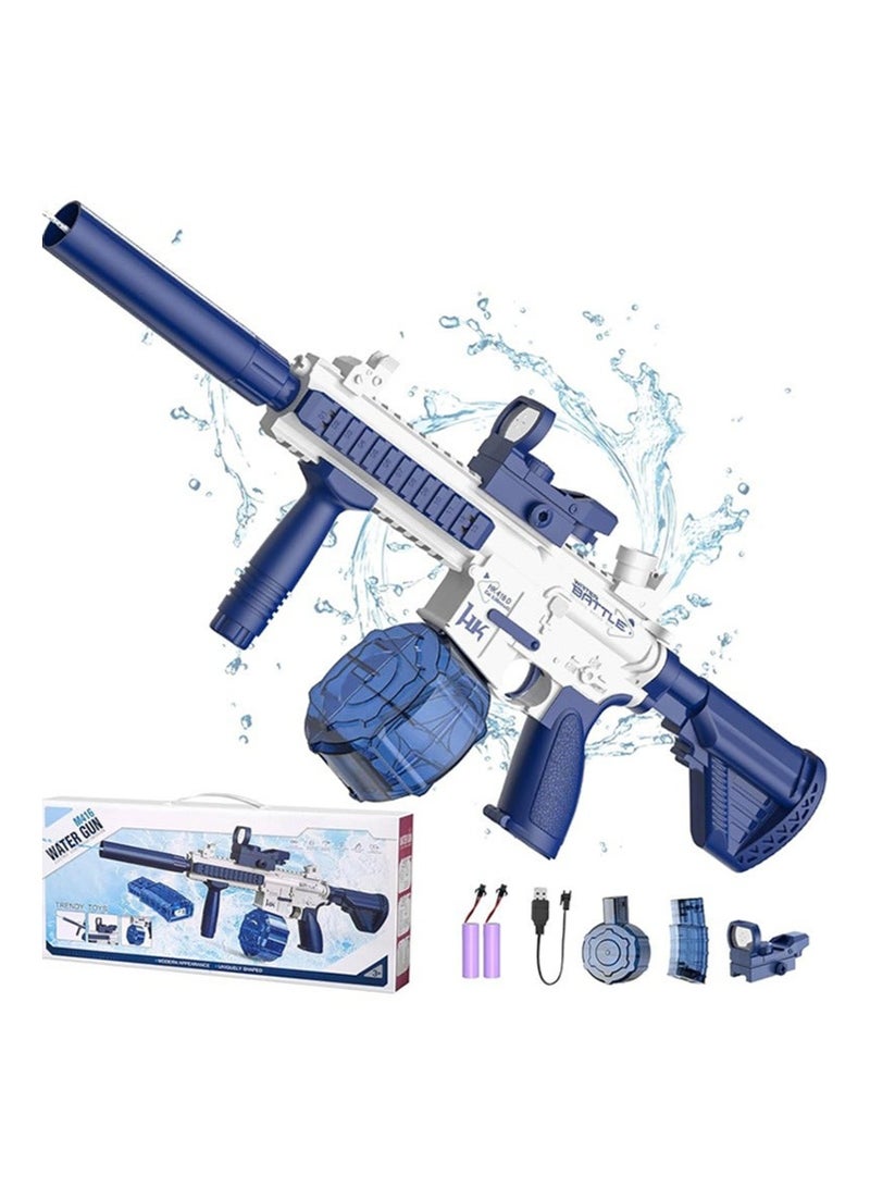 Yoawllty Electric Water Pool Toys, Swimming Pool Toys, Automatic Squirt Toy Up to 32 Feet with 2 Water Tanks and 2 Sets of Batterie(Blue and White) - Image 1