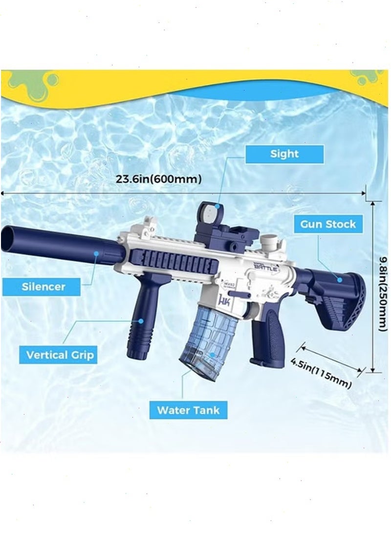 Yoawllty Electric Water Pool Toys, Swimming Pool Toys, Automatic Squirt Toy Up to 32 Feet with 2 Water Tanks and 2 Sets of Batterie(Blue and White) - Image 4