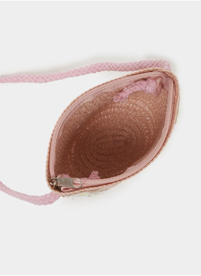 Styli Styli Embellished Crossbody Bag with Zip Closure  - Image 4