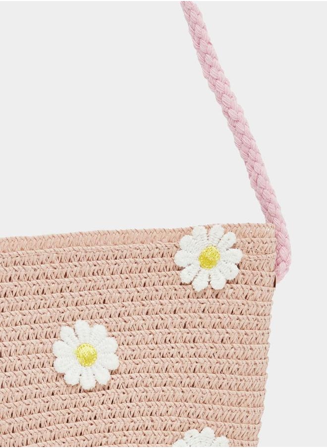 Styli Styli Embellished Crossbody Bag with Zip Closure  - Image 3