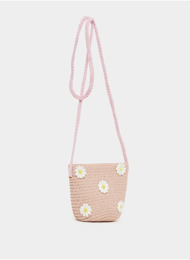 Styli Styli Embellished Crossbody Bag with Zip Closure  - Image 1
