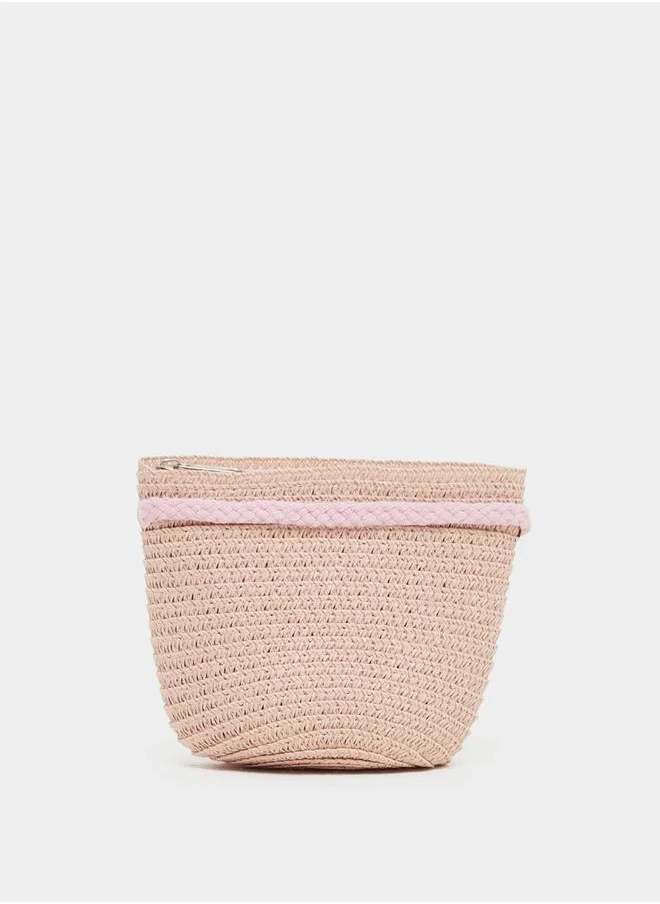 ستايلي Styli Embellished Crossbody Bag with Zip Closure