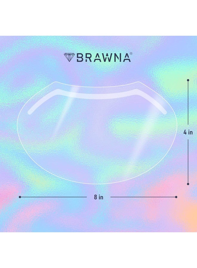 BRAWNA 50 Pack Protective Shower Visors With Pink Organza Bag For Eyelash Extensions, Microblading, Brow Lamination, Eye Surgery, Blepharoplasty - Pmu Supplies - Image 3