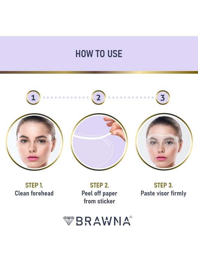 BRAWNA 50 Pack Protective Shower Visors With Pink Organza Bag For Eyelash Extensions, Microblading, Brow Lamination, Eye Surgery, Blepharoplasty - Pmu Supplies - Image 2