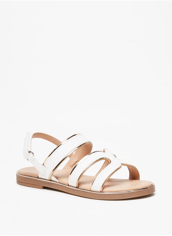 Flora Bella - Girls Strappy Sandals with Hook and Loop Closure - Image 1