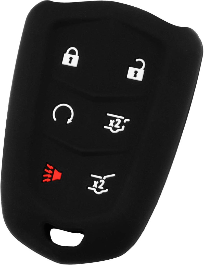 KeylessOption KeyGuardz Keyless Entry Remote Car Smart Key Fob Shell Cover Soft Rubber Protective Case for Cadillac Escalade HYQ2AB - Image 1