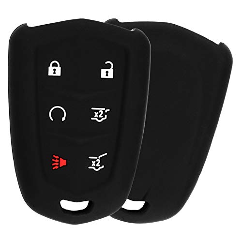 KeylessOption KeyGuardz Keyless Entry Remote Car Smart Key Fob Shell Cover Soft Rubber Protective Case for Cadillac Escalade HYQ2AB - Image 2