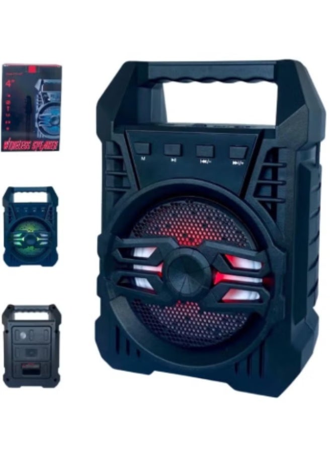 KTS-1079 Portable Wireless Bluetooth Speaker with RGB LED Lights, FM Radio, USB, TF Card - Image 1