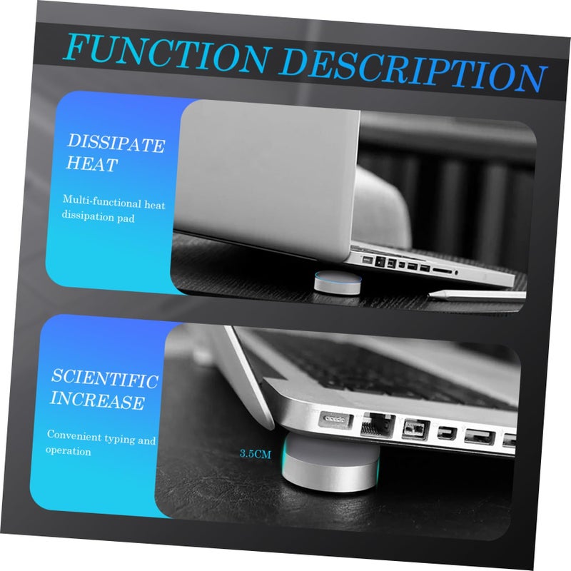 Aluminum Laptop Cooling Pad Riser 2 Pack For Gaming Holder Slip Bed Desk - Image 5