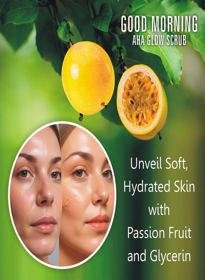 First Botany Body Scrub - Natural Exfoliating Salt Scrub & Body and Face Souffle helps with Moisturizing Skin, Acne, Cellulite, Dead Skin Scars, Wrinkles (10 fl oz, AHA Passion Fruit) - Image 4