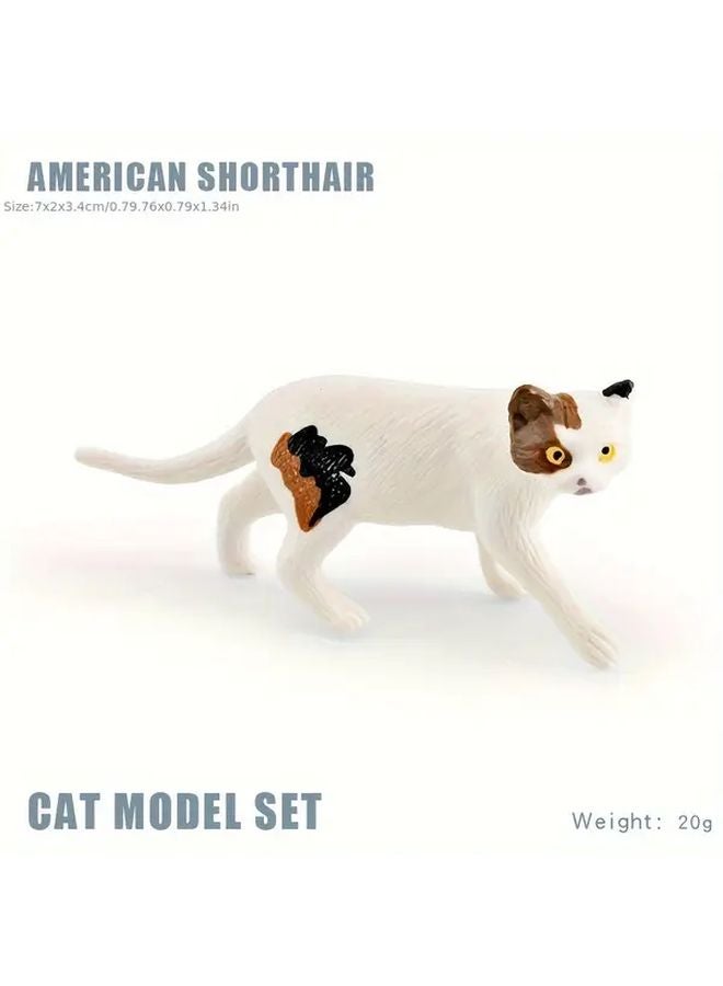 Lifelike American Shorthair Cat Figurine Model 1813 Orange PVC Educational Toy - Image 1