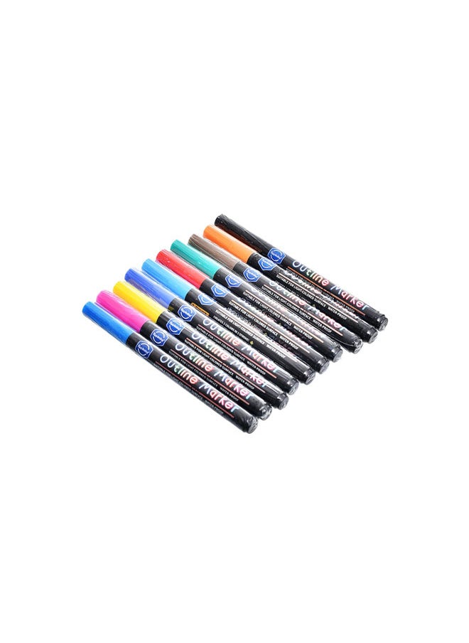 El Maayergy Elmaayergy HS-44_LBK-0001 Set Of 10 Pieces Of Marker Pen With Durable Material, Suitable For School And Home 