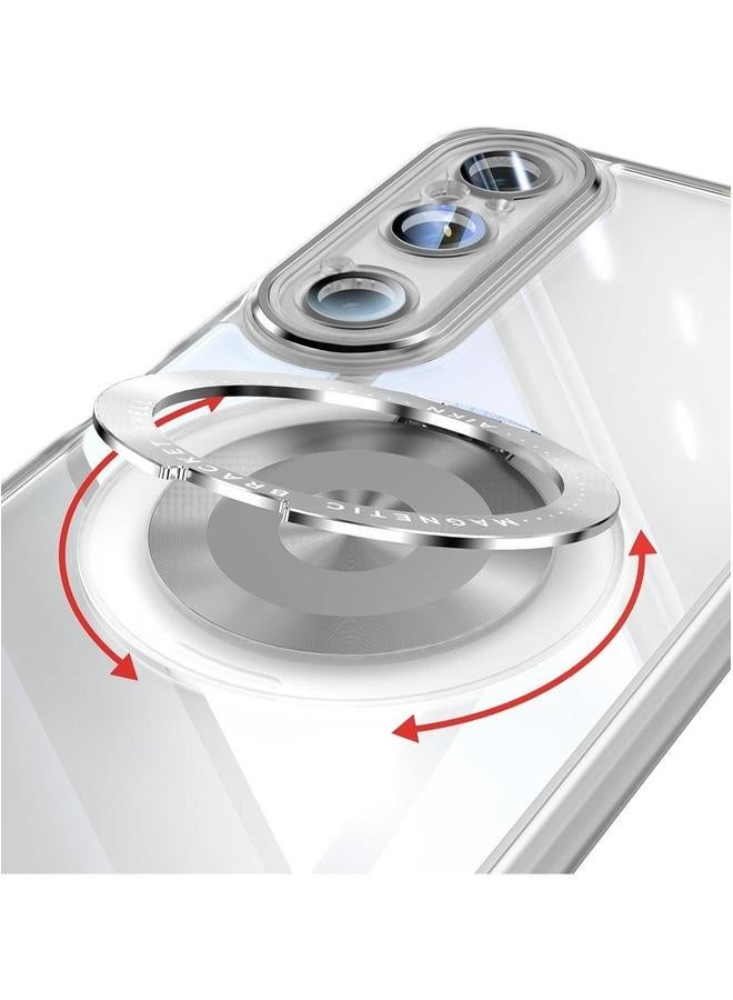 Clear Case Compatible with Sony Xperia 1 VI, Non-Yellowing 【Compatible Mag-Safe】 Cover Camera Lens Protector u0026 360 Rotatable Ring Stand, Anti-Scratch Hard PC Back  - Image 4