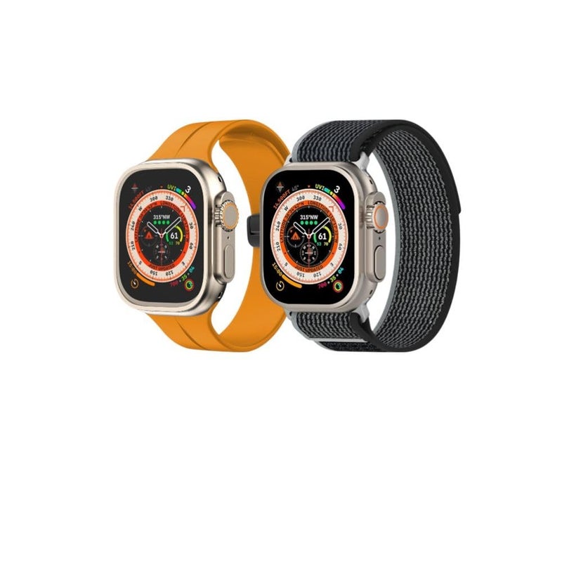 BURAQ 2-Pack Sports Replacement Bands Compatible with Apple Watch 49/46/45/44/42mm – Series Ultra 2/Ultra/9/8/7/SE/6/5/4/3/2/1 – Model #1078 - Image 2