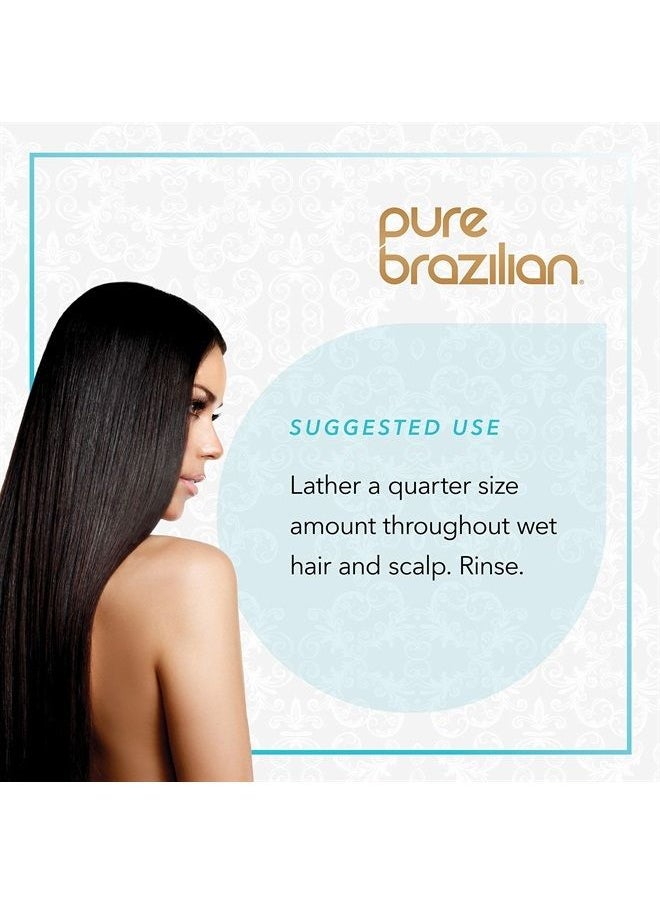 Pure Brazilian PURE BRAZILIAN - Anti Frizz Daily Shampoo - Salt-Free, Color Safe, With Keratin, Argan Oil, and Acai (13.5 Fl. Ounces / 400 Milliliter)  - Image 4