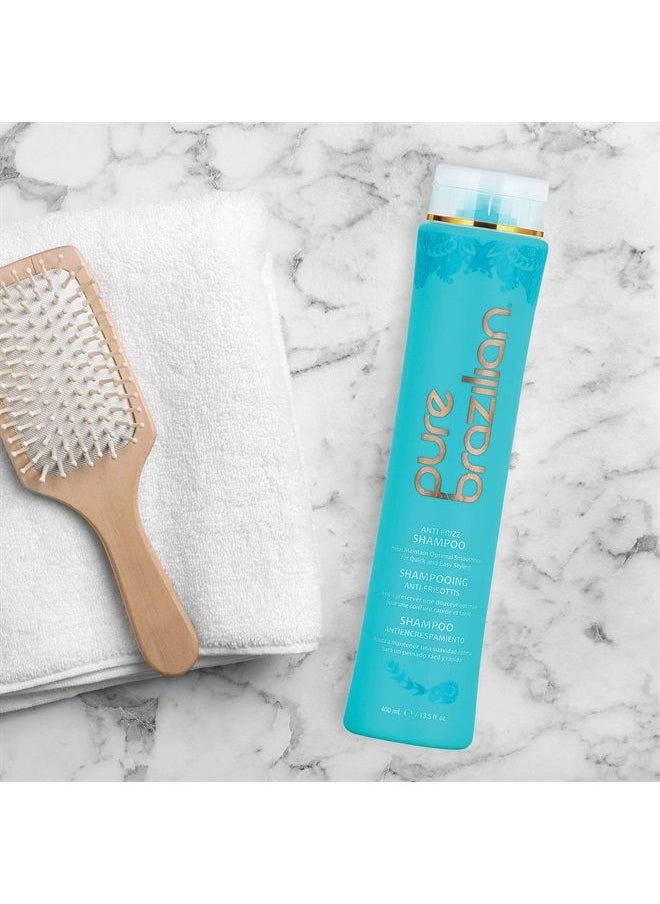 Pure Brazilian PURE BRAZILIAN - Anti Frizz Daily Shampoo - Salt-Free, Color Safe, With Keratin, Argan Oil, and Acai (13.5 Fl. Ounces / 400 Milliliter)  - Image 5