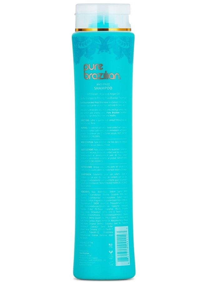 Pure Brazilian PURE BRAZILIAN - Anti Frizz Daily Shampoo - Salt-Free, Color Safe, With Keratin, Argan Oil, and Acai (13.5 Fl. Ounces / 400 Milliliter)  - Image 2