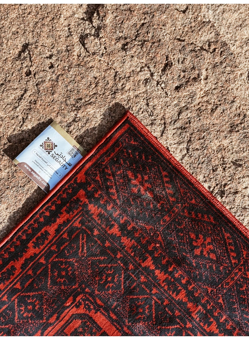 SEGADTY Diriyah Outdoor Rug with Markah from Segadty, Perfect Camping Set for Trips and Outdoor Gatherings, 100×300 cm, Red - Image 3