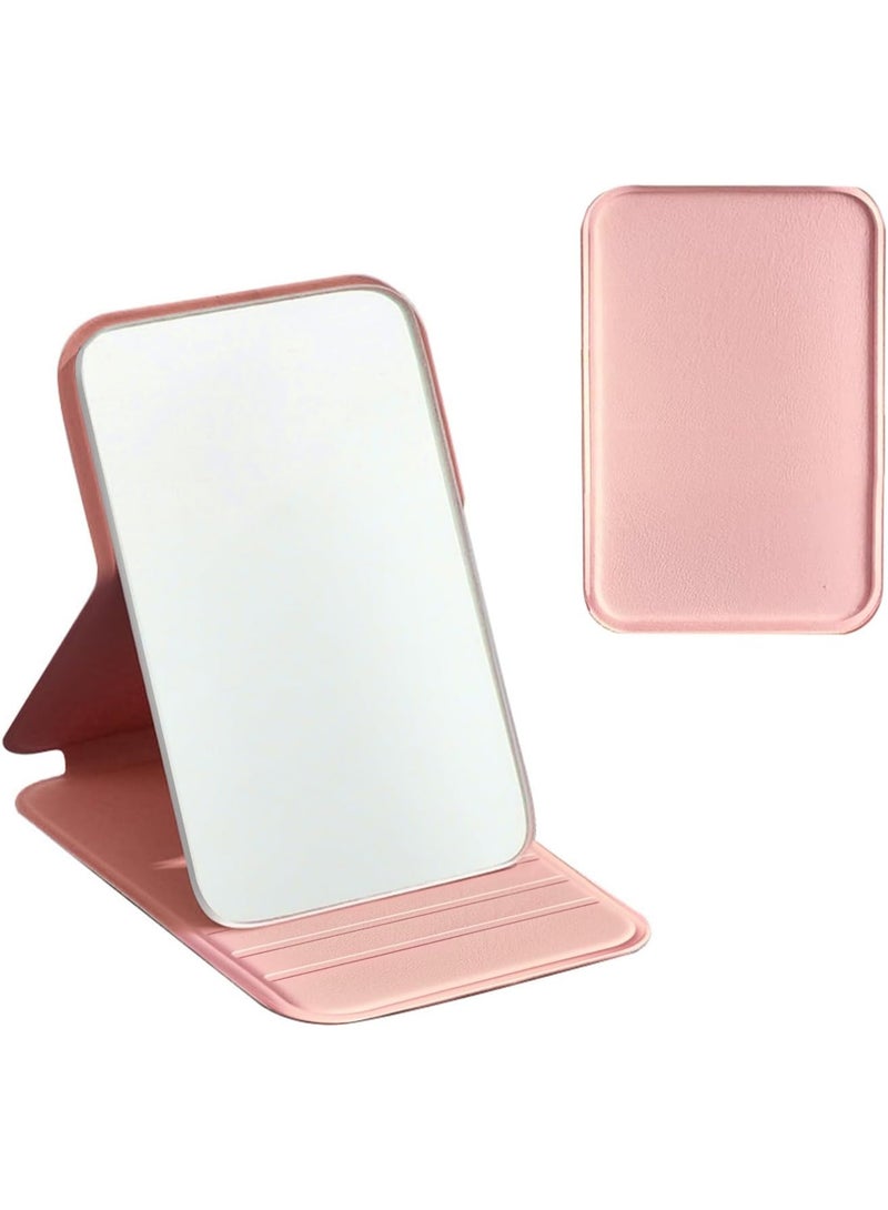 هوجفتس مرآة جيب، مرآة مكياج للسفر، مرآة صغيرة محمولة وخفيفة الوزن تناسب الحقيبة والمحفظة، مثالية للسفر والتخييم والمنزل والمكتب وكهدية (وردي) - Image 1