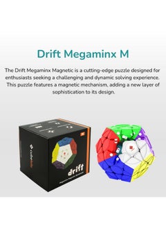 كوبليلو مكعب السرعة المغناطيسي Drift Megaminx بدون ملصقات - لغز دقيق للمنافسين، الأطفال والكبار | تصميم متين، دوران سلس، مثالي لتحديات الألغاز والتحديات السريعة  - Image 2