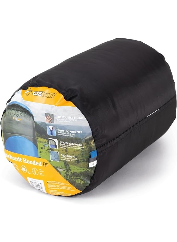 OZtrail Leichardt Hooded Sleeping Bag – Lightweight Camping Sleeping Bag for Hiking, Outdoor Adventure, Travel & Cold Weather Comfort - Image 2