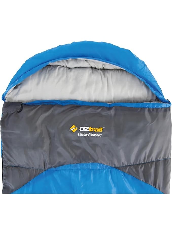 OZtrail Leichardt Hooded Sleeping Bag – Lightweight Camping Sleeping Bag for Hiking, Outdoor Adventure, Travel & Cold Weather Comfort - Image 3