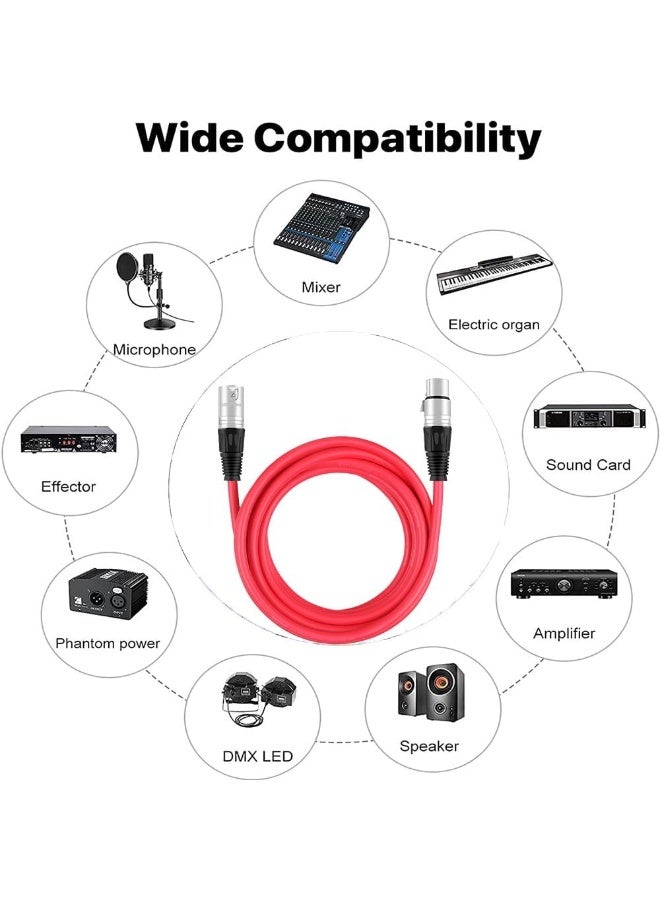DREMAKE 40FT XLR to Speaker Cable Snake Cord - 3Pin Male to Female Balanced Cable for Microphone, Live Sound, Performance, Stage, DJ, Pro - Red - Image 4