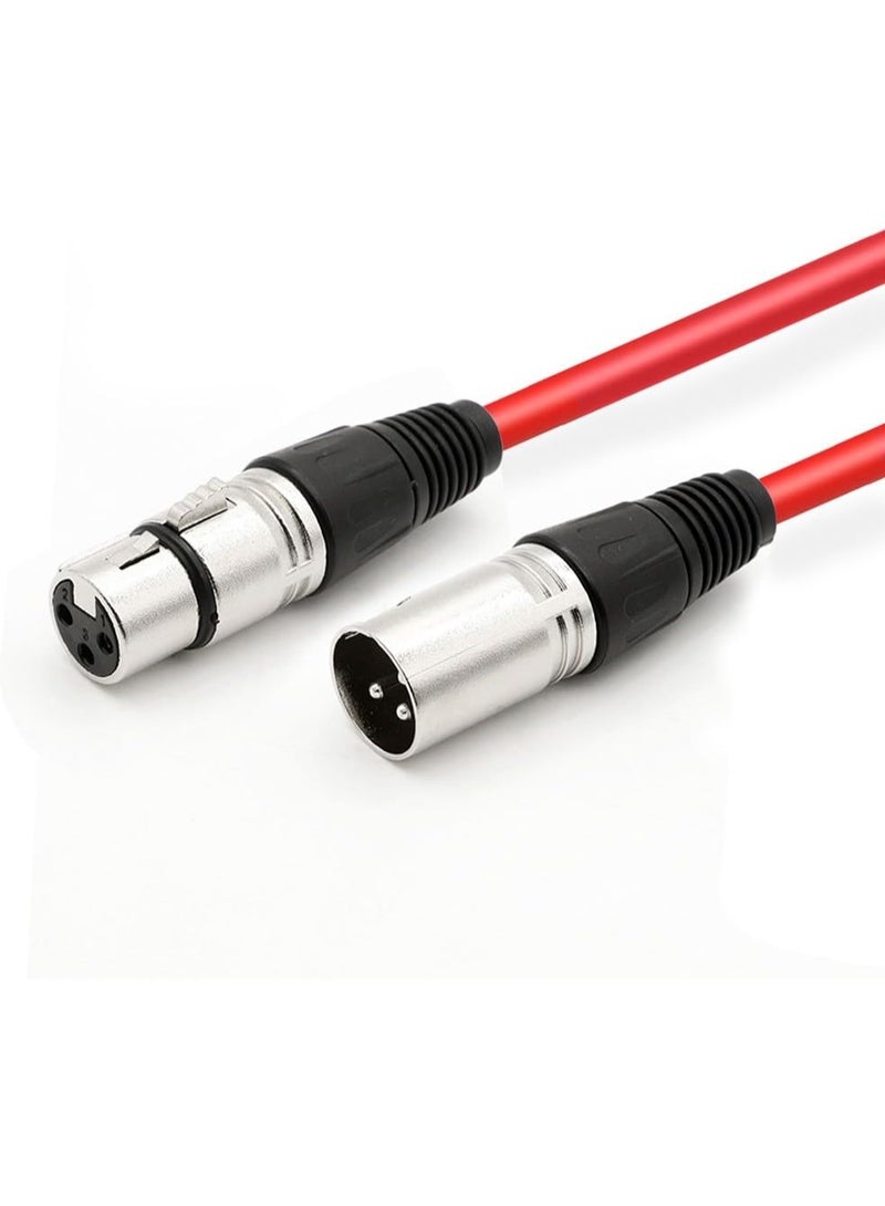 DREMAKE 40FT XLR to Speaker Cable Snake Cord - 3Pin Male to Female Balanced Cable for Microphone, Live Sound, Performance, Stage, DJ, Pro - Red - Image 1
