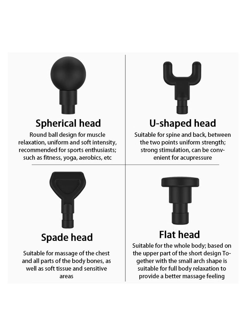 عربست مسدس تدليك، مسدس تدليك عميق للأنسجة العميقة، مدلك كهربائي محمول فائق الهدوء مع 7 سرعات (أسود) - Image 3