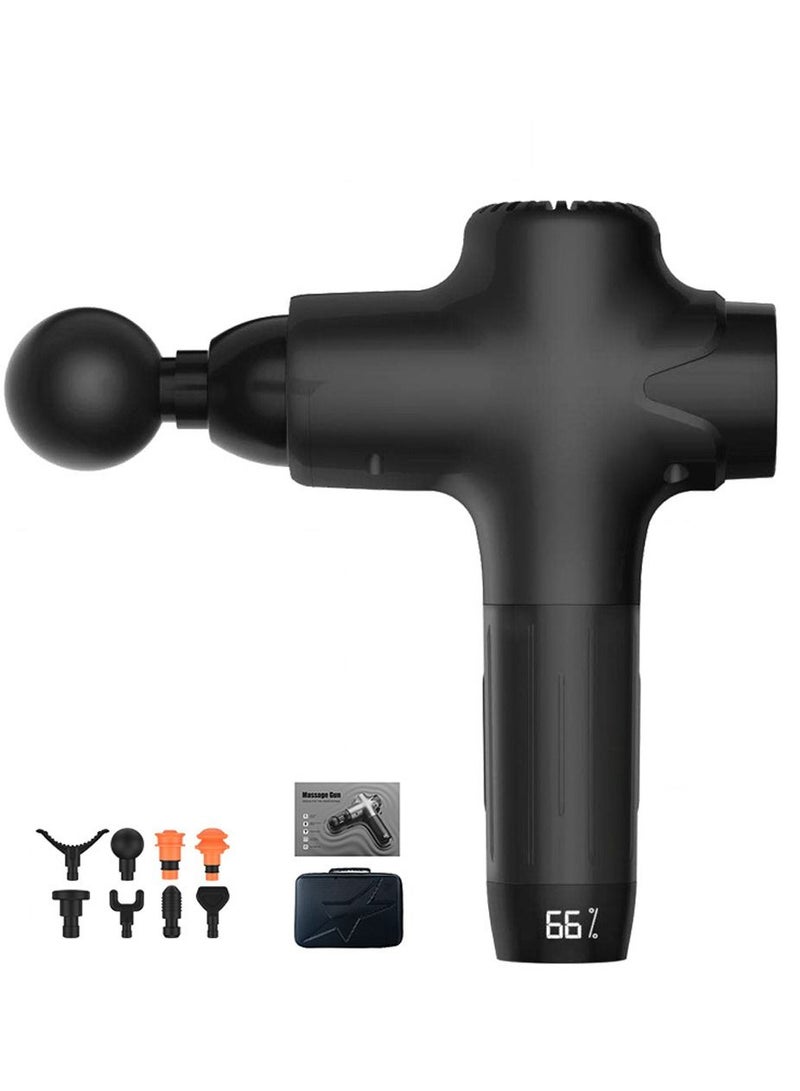 عربست مسدس تدليك، مسدس تدليك عميق للأنسجة العميقة، مدلك كهربائي محمول فائق الهدوء مع 7 سرعات (أسود) - Image 1