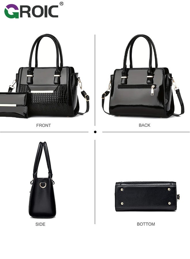 GROIC Handbags Sets For Women Shoulder Bags Top Handle Work Satchel Tote Purses Set With Matching Wallet,Purses and Handbags for Women,Crossbody bag - Image 4