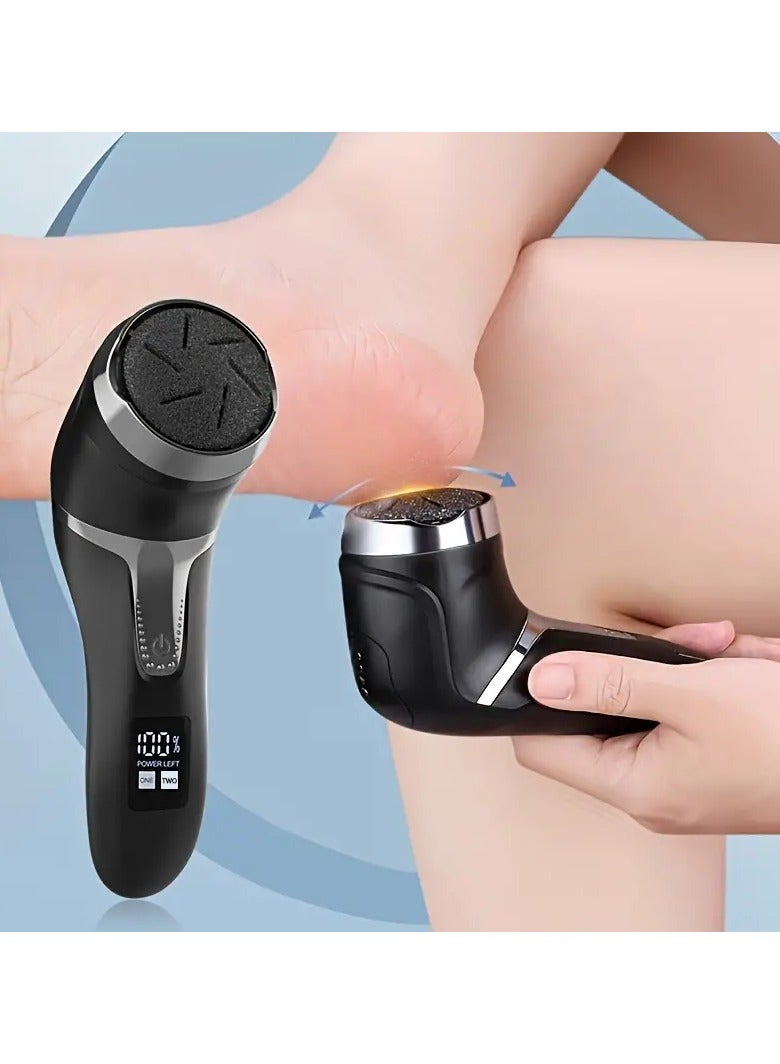 ORiTi Electric Feet Callus Remover,Rechargeable Foot File Hard Skin Remover, Waterproof Foot Grinder for Cracked Heels Calluses Dead Skin with 3 Grinding Heads 2 Speed 1 Brush, Battery Display - Image 4