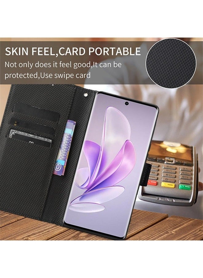 X-level Vivo V29 5G/S17/S17 Pro Phone Case Cover with Card Slots Holder Stand Quality Leather Flip Folio Wallet Shockproof Protective Back Cover with Release Hand Phone Holder Daily Video Kickstand  - Image 2