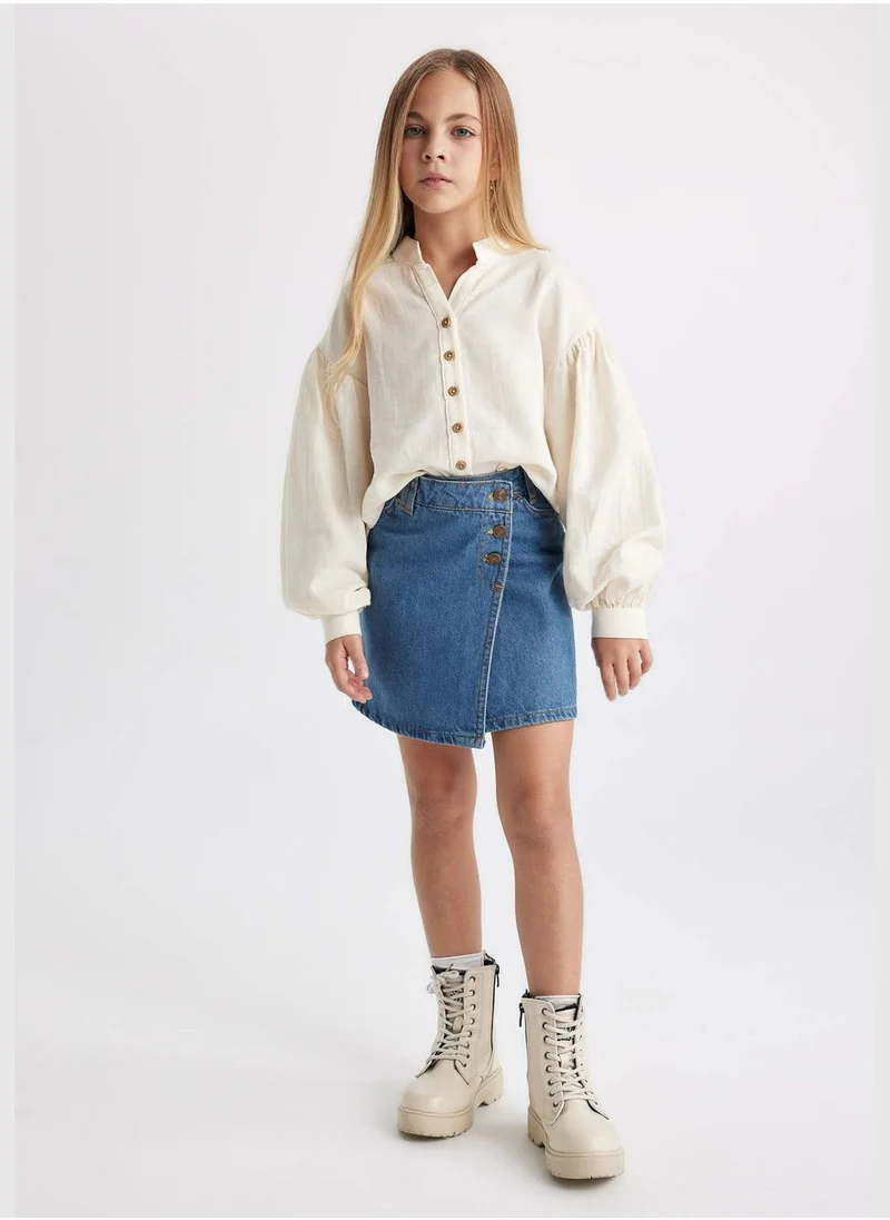 DeFacto Girl Regular Fit Denim Skirt
