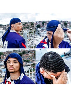 LEADUWAY LEADUWAY 6Pcs Velvet Durag with 1 Wave Cap for 360 Waves Doo Rag(Purple, Red, Black, Pink, Yellow, Blue)  - Image 5