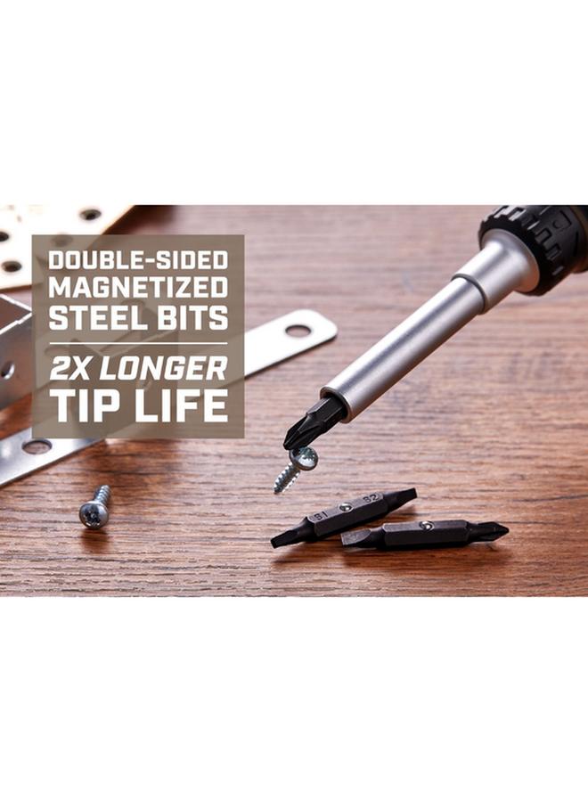 erorex 12-in-1 Heat-Treated Steel Drop Tested Magnetic Tip Ratcheting Screwdriver Multicolor 3.5inch SPEC-SRM-1  - Image 2