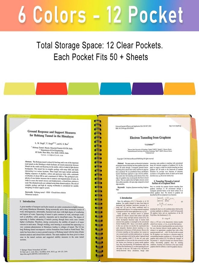 Climberty® 12 Pocket Accordion File Folder for Documents, Waterproof Expandable File Organizer with Dividers, Portable Certificate Folder for Office School Home, A4 Size - Image 5