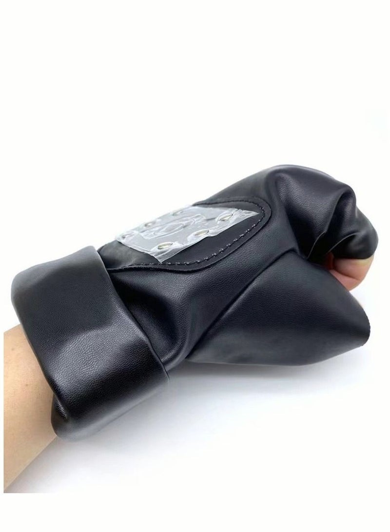 Naruto Kakashi Leaf Leather Gloves - Image 5