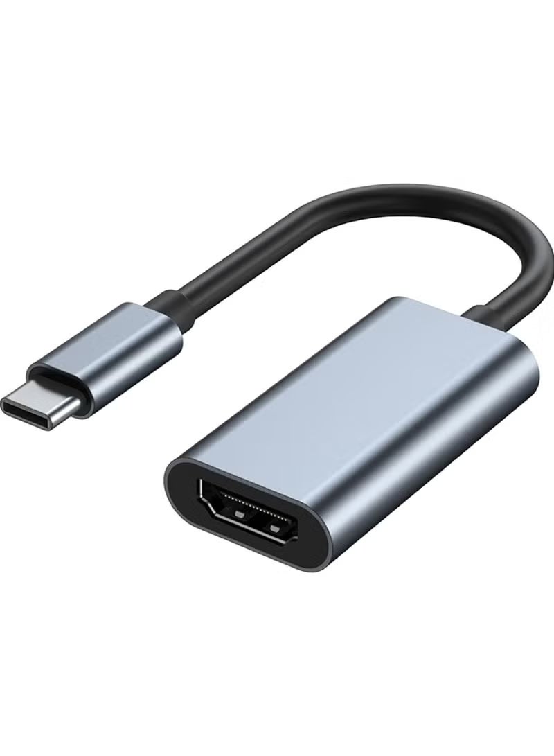 Reacon محول USB C إلى HDMI لشاشة 4K HDMI إلى USB C محطات إرساء لابتوب MacBook pro كابل USB Type C إلى HDMI لجهاز iPad air USBC إلى HDMI Dongle لجهاز Chromebook XPS TV وغيرها - Image 1