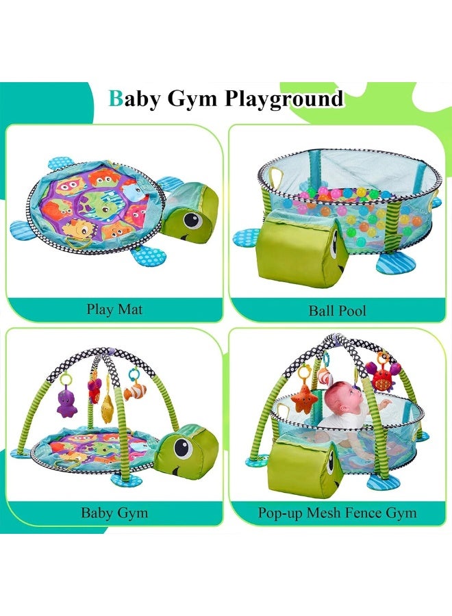 ASIV Baby Play Mat with Sensory Toys for Stages of Development, Thick and Large Baby Activity Center, Newborn to Toddler-96 x 69 x 54cm  - Image 2