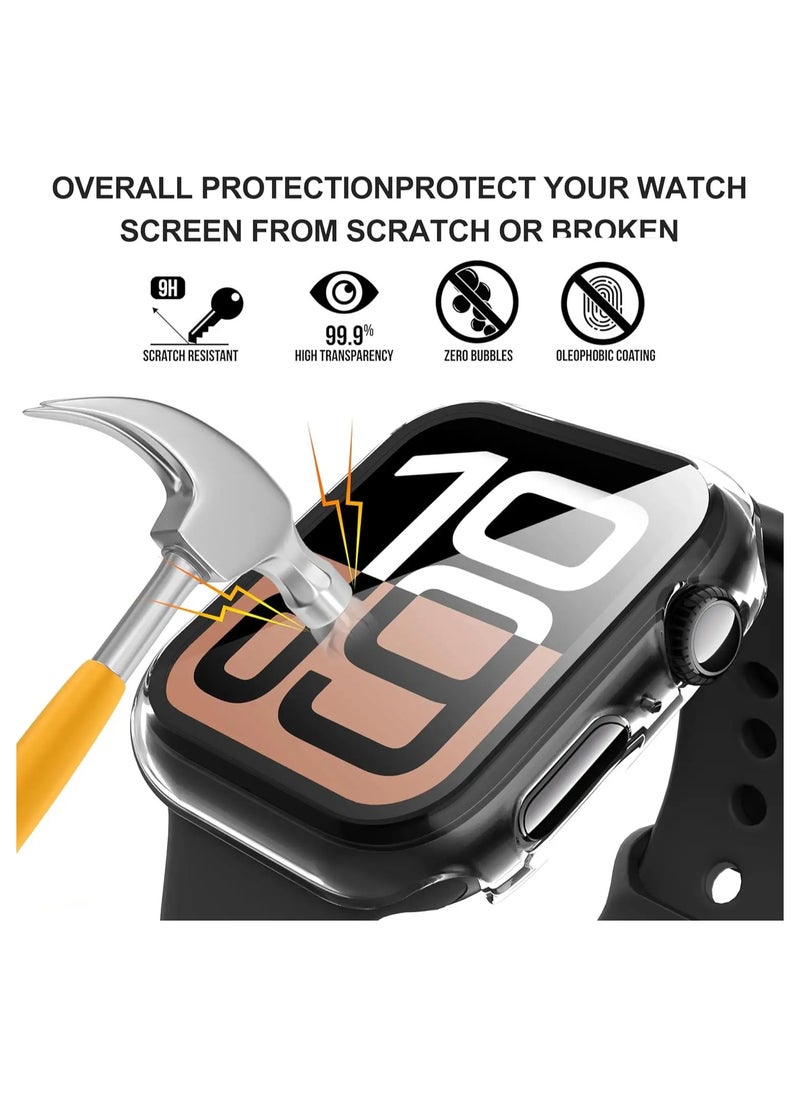 TWEGGON Apple Watch Case Series 10 42MM, Protection Case with Builtin Tempered Glass Case for Apple Watch Series 10 42mm Clear  - Image 2