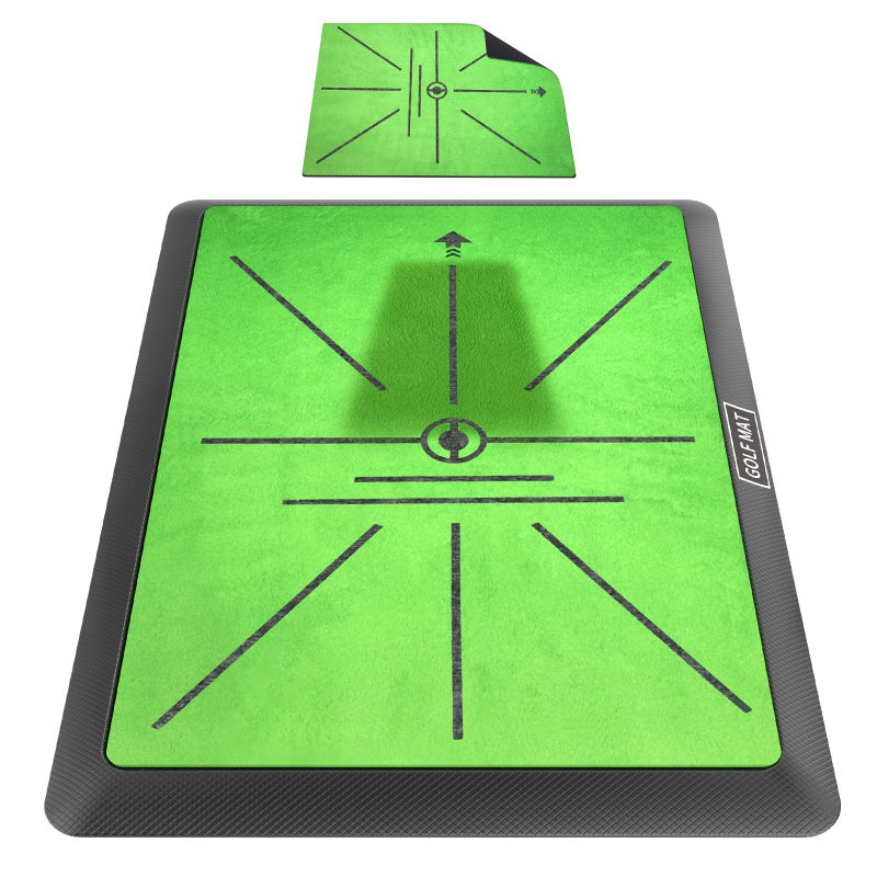 Jspotib Golf Hitting Mat, Golf Practice Mat Outdoor Indoor for Training Chipping Show Swing Path, Golf Impact Turf Mat with Rubber Backing,Golf Accessories for Men,Gifts for Men/Dad/Husband - Image 1