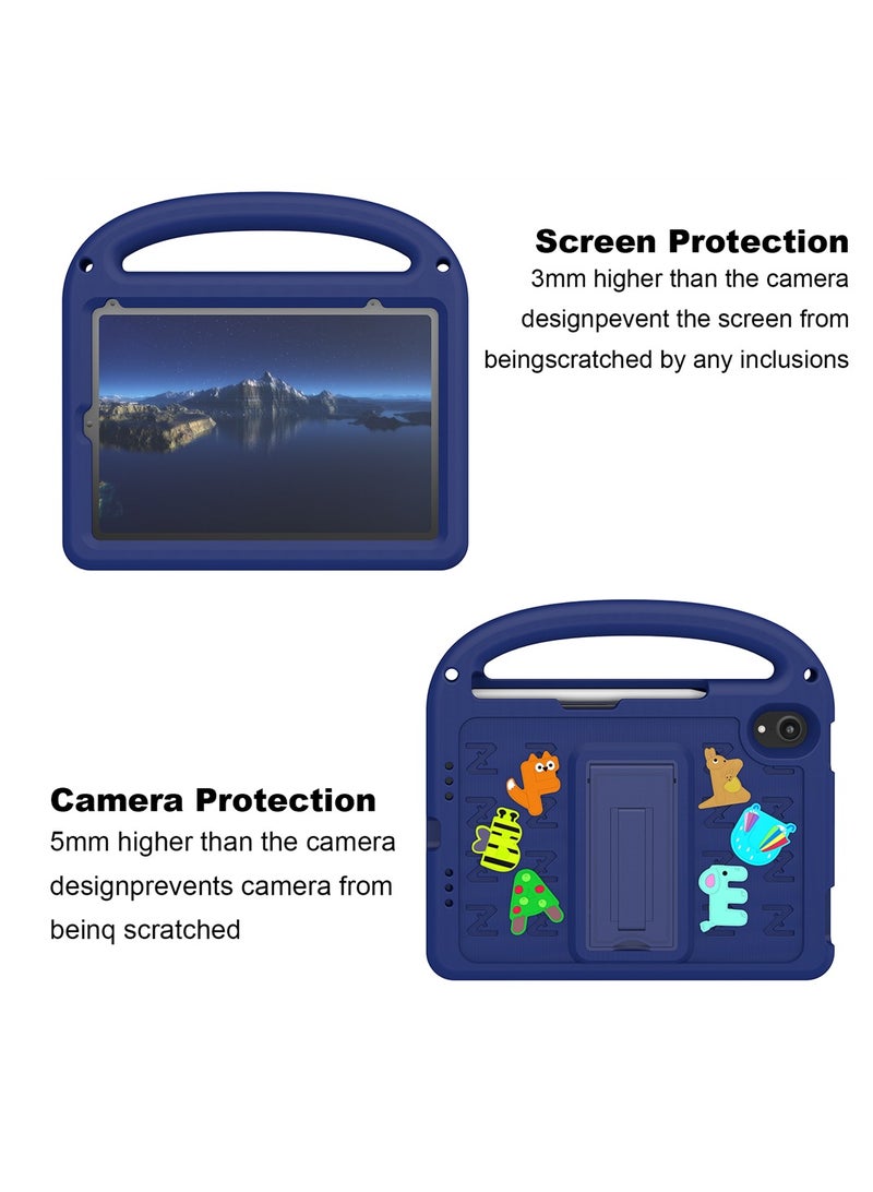 حافظة آيباد ميني 6/ميني 7 للأطفال، غطاء حماية مقاوم للصدمات مع حزام كتف وحامل - Image 5