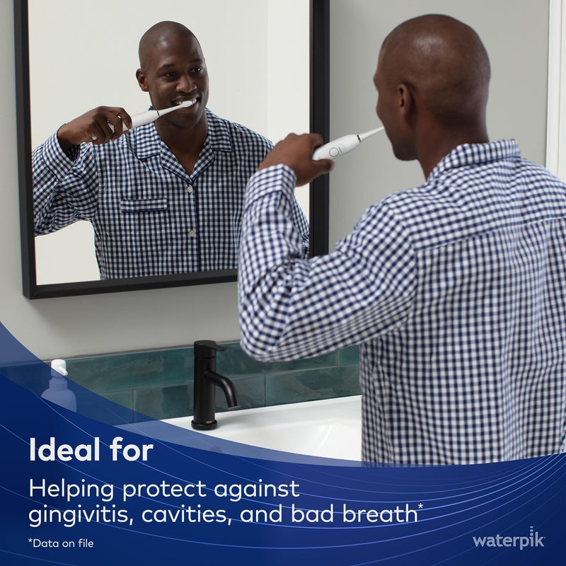 Waterpik Sensonic Sonic Electric Toothbrush, Rechargeable Toothbrush for Adults with 3 Modes, Travel Case, USB Charger, White STW-03W020, Packaging May Vary - Image 2