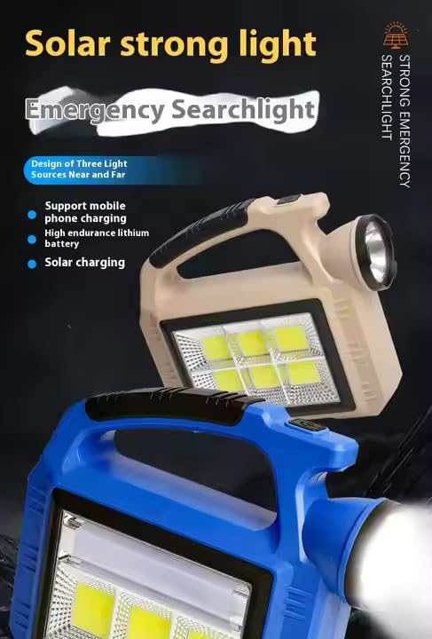 LOOKMINT Rechargeable HighPower LED Searchlight with Strong Light and Portable Design Suitable for Outdoor and Emergency Use Includes 1200mAh Battery and Comfortable Grip - Image 2