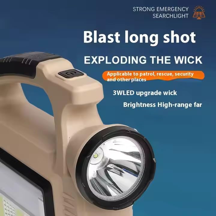 LOOKMINT Rechargeable HighPower LED Searchlight with Strong Light and Portable Design Suitable for Outdoor and Emergency Use Includes 1200mAh Battery and Comfortable Grip - Image 5