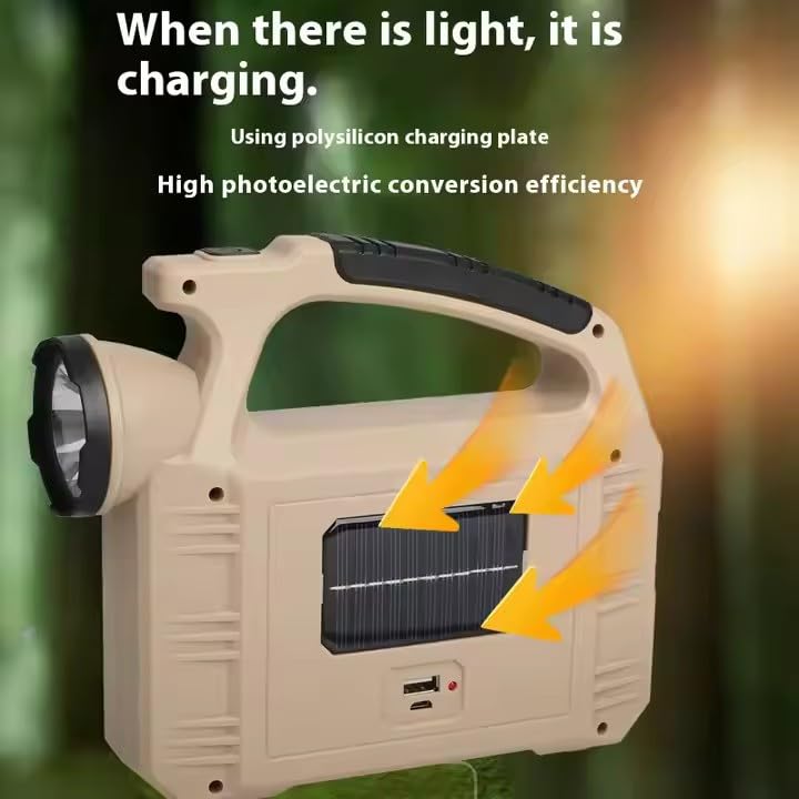 LOOKMINT Rechargeable HighPower LED Searchlight with Strong Light and Portable Design Suitable for Outdoor and Emergency Use Includes 1200mAh Battery and Comfortable Grip - Image 4
