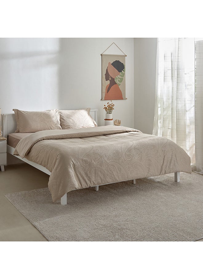 Home Box Opulent Luxe Printed 3-Piece Cotton Jacquard Queen King Duvet Cover Set - 220x220 cm  - Image 2