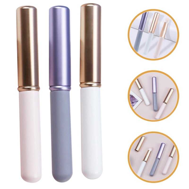 3pcs Lip Brush with Caps Soft Makeup Applicator for Women Precise Lipstick and Lip Gloss Application for Touch-ups Professional Finish - Image 4